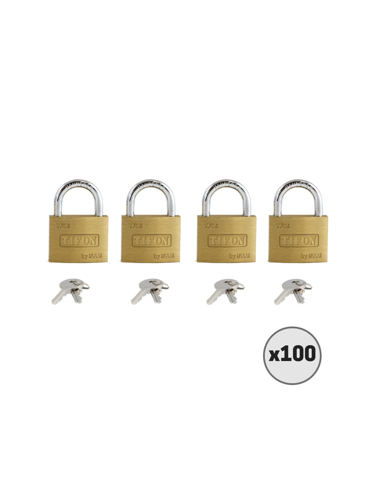 Lot de 100 cadenas IFAM TIFON TB 35 pour casiers et vestiaires