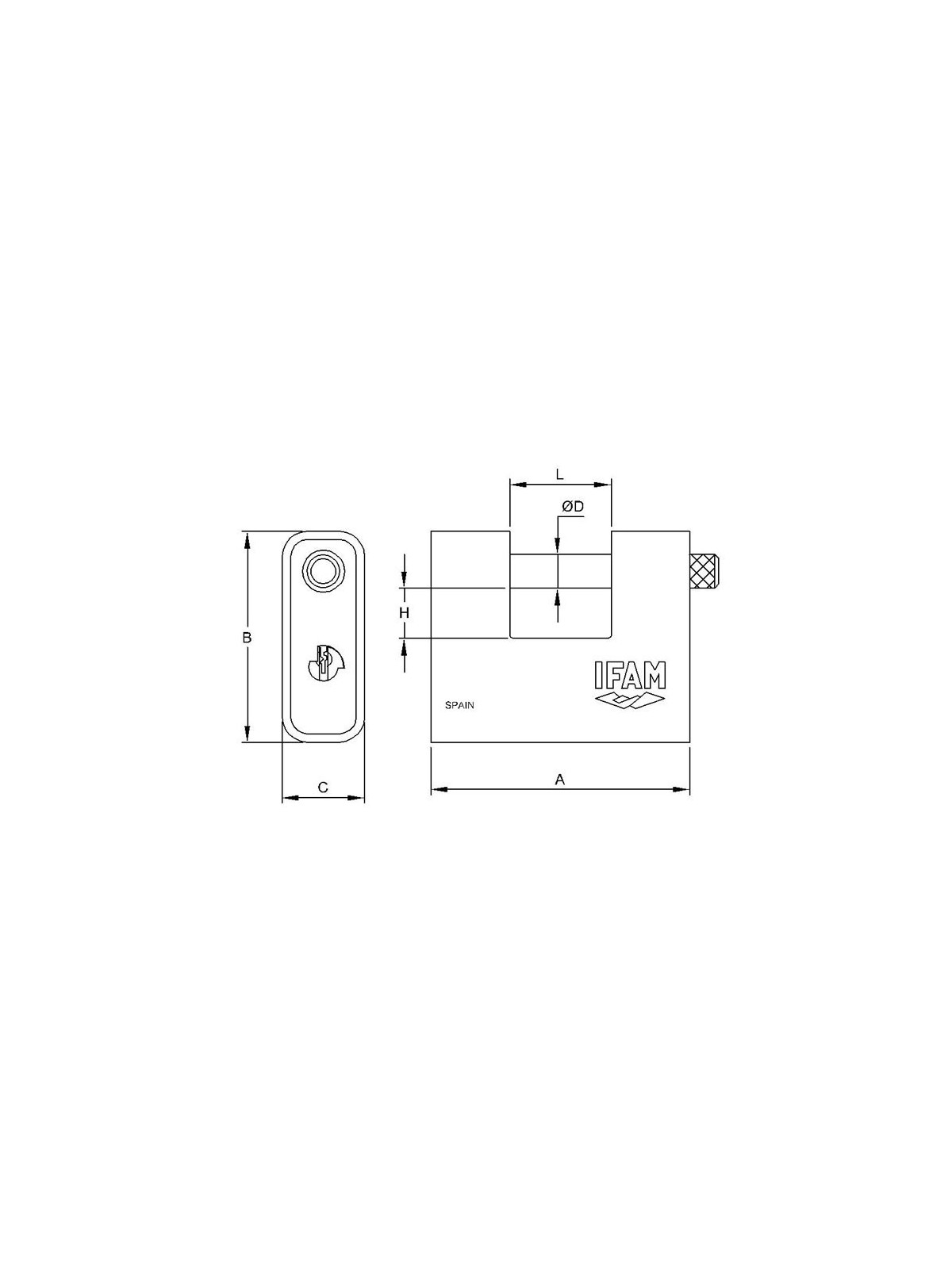 Cadenas monobloc IFAM Armed U 60