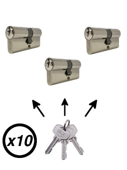 Lot de 10 cylindres de chantier