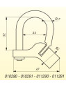 Lot de 10 cadenas d'artillerie 29 coudé anse acier