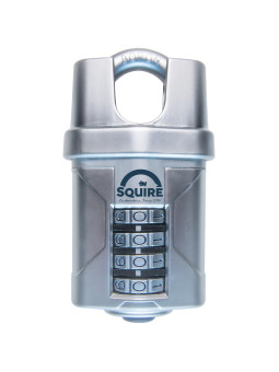 Cadenas à anse protégée  à combinaison 4 molettes SQUIRE Vulcan 50