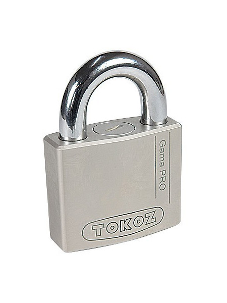 Cadenas de sécurité Tokoz Gama Pro 60 mm, serrure haute sécurité Couleur  Argent