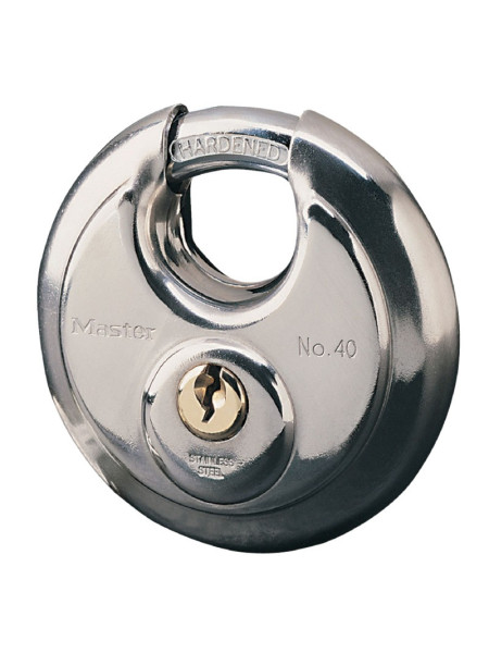 MASTER LOCK Cadenas en aluminium largeur 40 mm anse 24 mm. Livré avec 2  clés. Sous blister