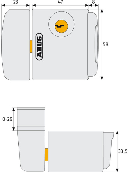 Antivol pour fenêtre Abus FTS3003 blanc