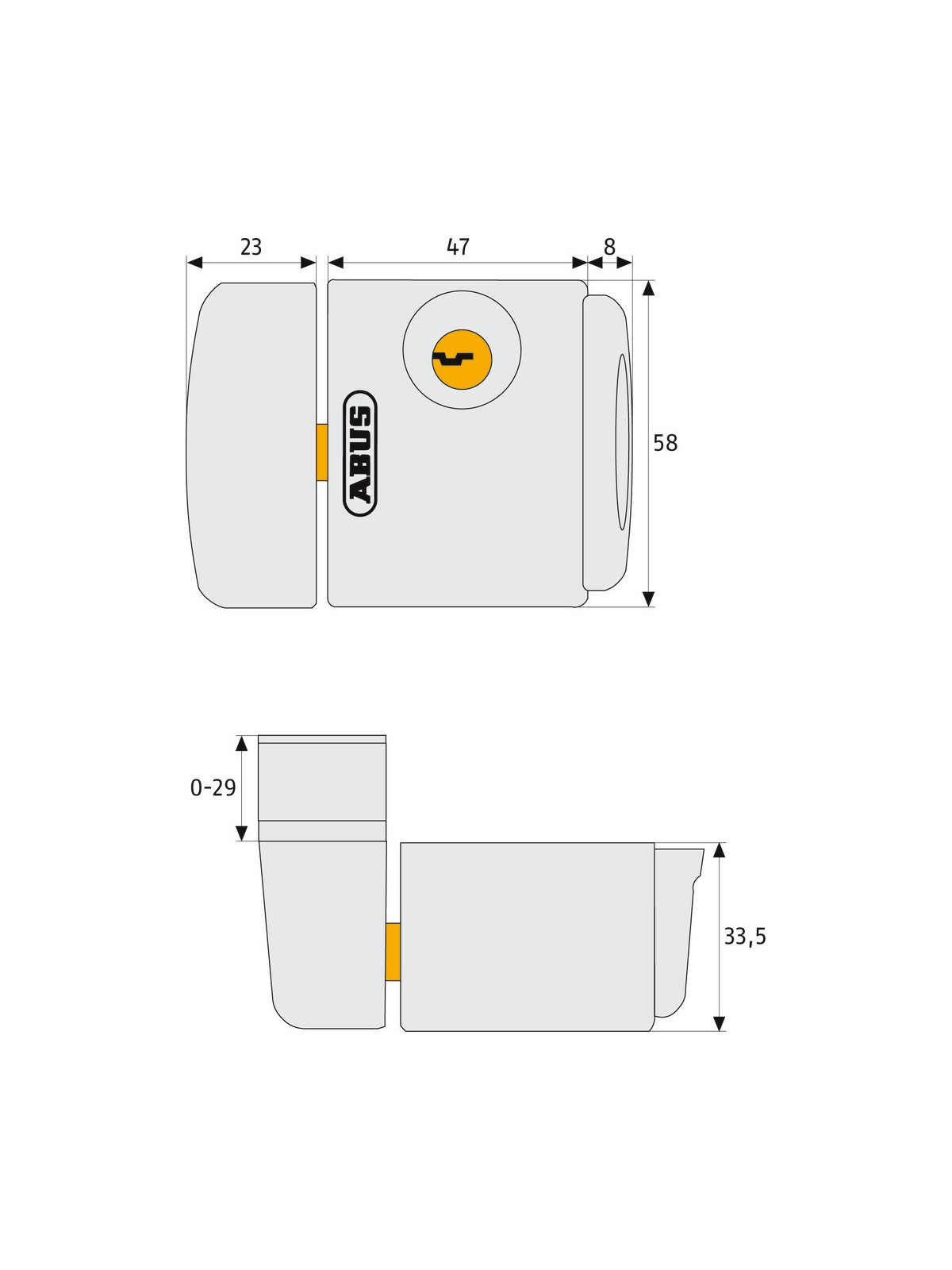 Antivol pour fenêtre Abus FTS3003 blanc